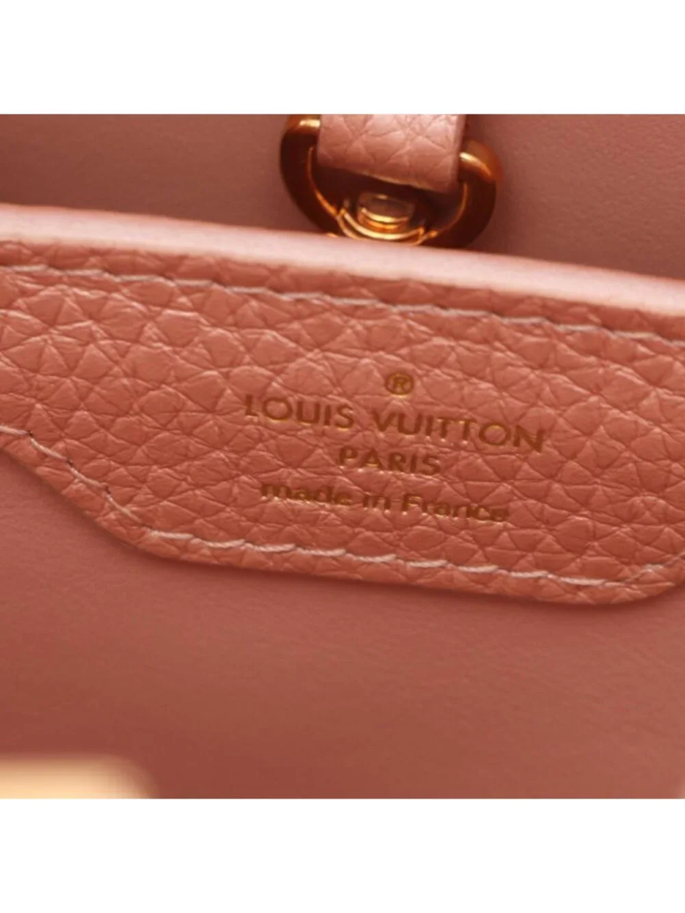 Louis Vuitton Handbag Capucines BB 2-Way Metallic Pink Leather